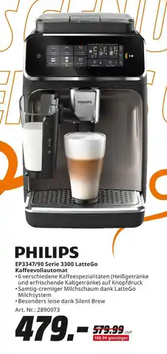 MediaMarkt Philips ep3347/90 serie 3300 lattego kaffeevollautomat Angebot