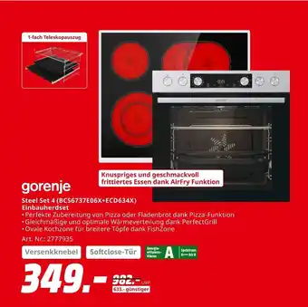 MediaMarkt Gorenje steel set 4 Angebot