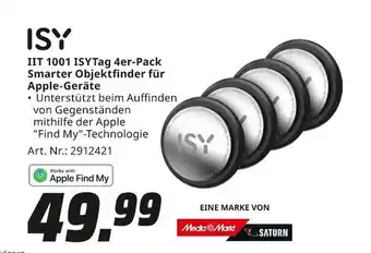 MediaMarkt Isy iit 1001 isytag 4er-pack smarter objektfinder für apple-geräte Angebot