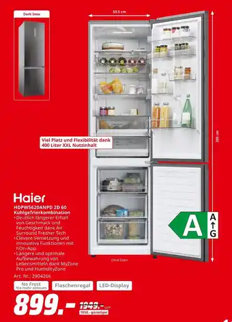 MediaMarkt Haier hdpw5620anpd 2d 60 kühlgefrierkombination Angebot