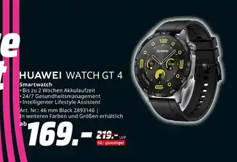 MediaMarkt Huawei watch gt 4 smartwatch Angebot