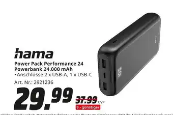 MediaMarkt Hama power pack performance 24 powerbank 24.000 mah Angebot