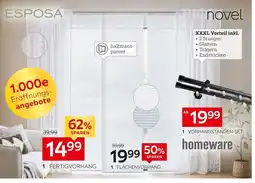 XXXLutz Esposa, novel oder homeware fertigvorhang, flächenvorhang, vorhangstangen-set oder ringe-set Angebot