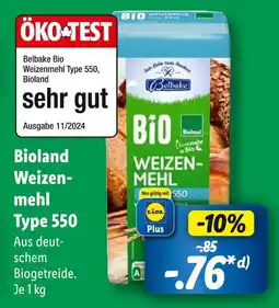 Lidl Belbake bioland weizenmehl type 550 Angebot