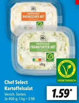 Lidl Chef select kartoffelsalat frankfurter art Angebot