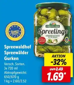 Lidl Spreewaldhof spreewälder gurken Angebot