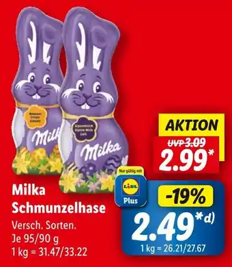 Lidl Milka schmunzelhase Angebot