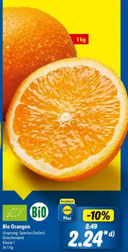 Lidl Bio orangen Angebot