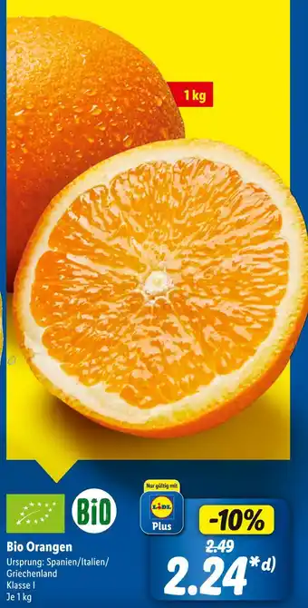 Lidl Bio orangen Angebot