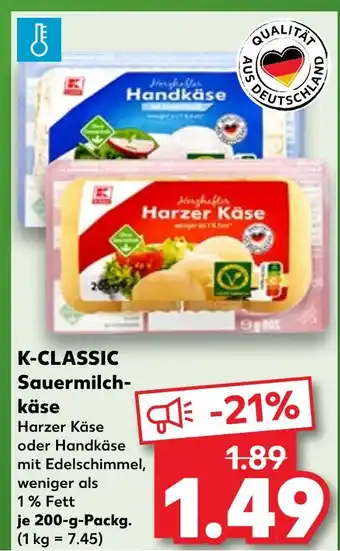 Kaufland K-classic sauermilchkäse Angebot