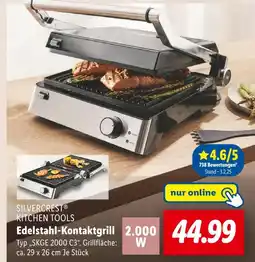 Lidl Silvercrest edelstahl-kontaktgrill Angebot