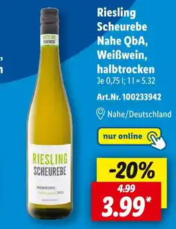 Lidl Rheinhessen riesling scheurebe Angebot