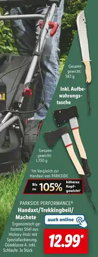 Lidl Handaxt von parkside machete Angebot