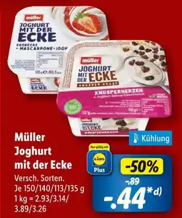 Lidl Müller joghurt mit der ecke Angebot