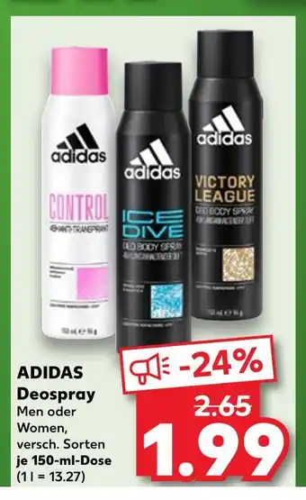 Kaufland Adidas deospray Angebot