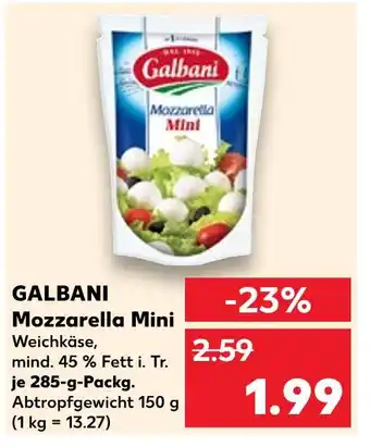 Kaufland Galbani mozzarella mini Angebot