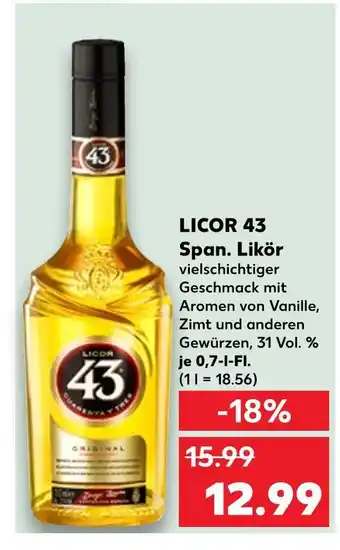 Kaufland Licor 43 span. likör Angebot