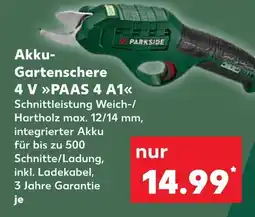 Kaufland Parkside akku-gartenschere 4 v paas 4 a1 Angebot