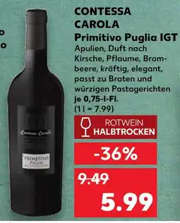 Kaufland Contessa carola primitivo puglia igt Angebot