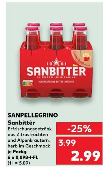 Kaufland Sanpellegrino sanbittèr Angebot