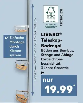 Kaufland Liv&bo teleskop-badregal Angebot