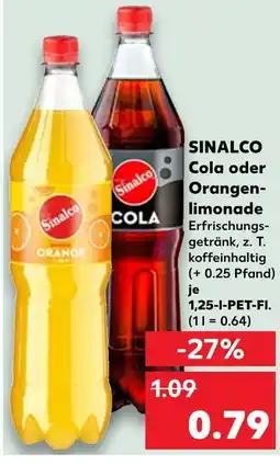 Kaufland Sinalco cola oder orangenlimonade Angebot