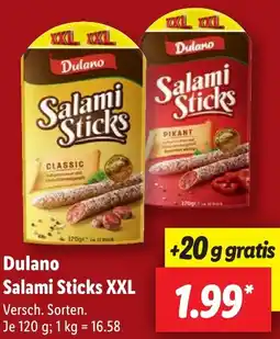 Lidl Dulano Salami Sticks XXL Angebot