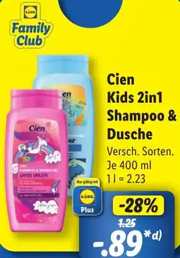 Lidl Cien Kids 2in1 Shampoo & Dusche Angebot