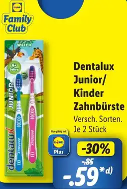 Lidl Dentalux Junior/ Kinder Zahnbürste Angebot