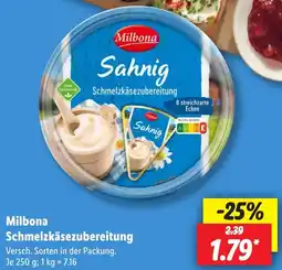 Lidl Milbona Schmelzkäsezubereitung Angebot