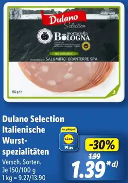 Lidl Dulano Selection Italienische Wurstspezialitäten Angebot