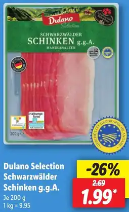 Lidl Dulano Selection Schwarzwälder Schinken g.g.A. Angebot