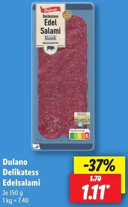 Lidl Dulano Delikatess Edelsalami Angebot