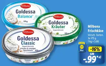 Lidl Milbona Frischkäse Angebot