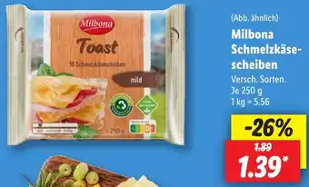 Lidl Milbona Schmelzkäsescheiben Angebot