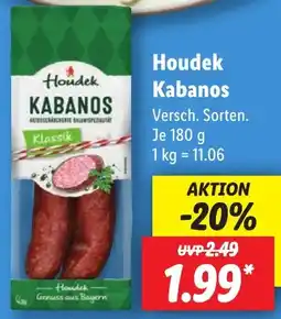 Lidl Houdek Kabanos Angebot