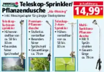 Norma Powertec Garden Teleskop Sprinkler/Pflanzendusche Angebot