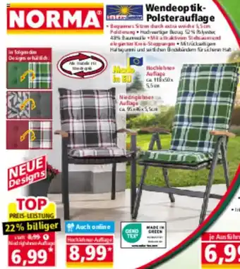 Norma Solax Sunshine Wendeoptik Polsterauflage Angebot