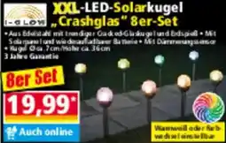 Norma I-GLOW XXL LED Solarkugel ,,Crashglas" 8er Set Angebot