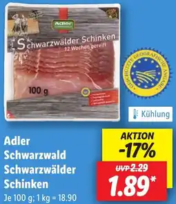 Lidl Adler Schwarzwald Schwarzwälder Schinken Angebot