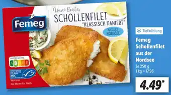 Lidl Femeg Schollenfilet aus der Nordsee Angebot