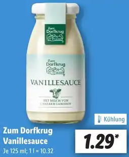 Lidl Zum Dorfkrug Vanillesauce Angebot