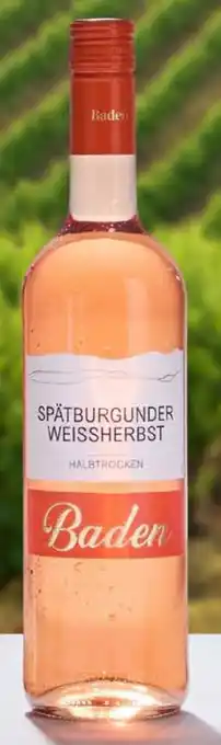 Lidl Spätburgunder Weißherbst Baden QbA, Roséwein, halbtrocken Angebot