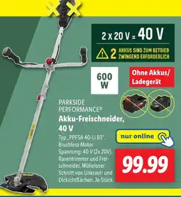 Lidl PARKSIDE PERFORMANCE Akku-Freischneider, 40 V Angebot