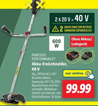 Lidl PARKSIDE PERFORMANCE Akku-Freischneider, 40 V Angebot