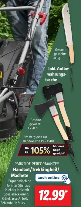 Lidl PARKSIDE PERFORMANCE Handaxt/Trekkingbeil/ Machete Angebot