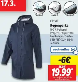 Lidl CRIVIT Regenparka Angebot