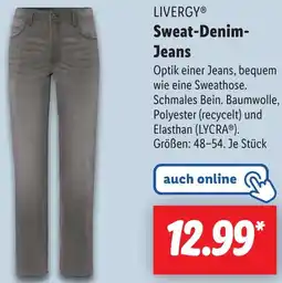 Lidl LIVERGY Sweat-Denim Jeans Angebot