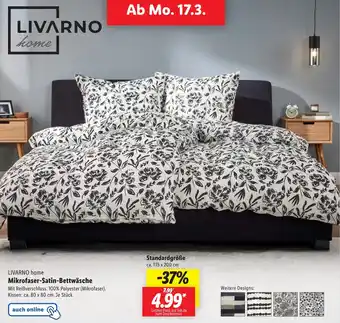 Lidl LIVARNO home Mikrofaser-Satin-Bettwäsche Angebot