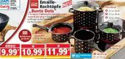 Norma CASA ROYALE Emaille Kochtöpfe Bunte Dots Angebot